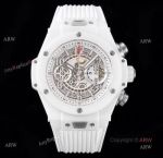 Best Hublot Big Bang Unico King White Ceramic White Rubber Strap Replica Watch